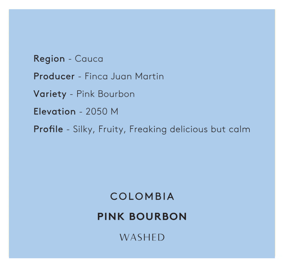 קולומביה פינק בורבון | ארומה עמוקה | וניל ודבש | חמיצות עדינה  עיבוד שטוף | קליה בהירה